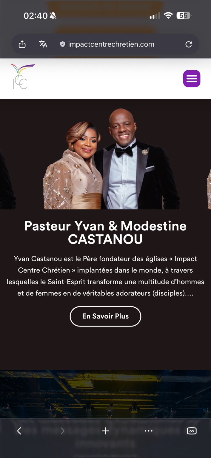 Pasteur Yvan et Modestine Castanou